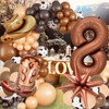 Western Cowboy Party Decorations, 40 Inch Foil Brown Number 8