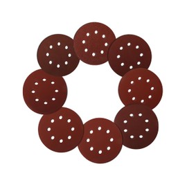 SENTOOL Random Sander Paper, 4.9 inches (125 mm), Sandpaper, Set of 40, 5 Sheets Each from Coarse to Fine, Polisher, File, Sanding Disc, TC-R40 (40 Sheets for Random Sanders)