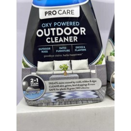 Carbona Lot of 2 Carbona Pro Oxy Outdoor Cleaner 2-1 Stain Removal Scrub Brush 22oz ea