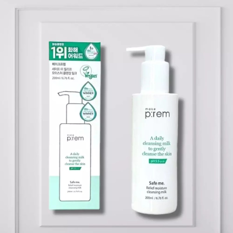 Makeprem 메이크프렘 클렌징밀크 약산성 모이스처 릴리프 200ml Makeuprem Cleansing Milk