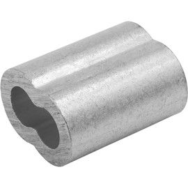 Swage Right MIL-SPEC Aluminum Swage Sleeves Clip & Ferrules (7/16/ inch) – Oval Duplex Wire Rope Cable Crimping Loop Fittings (Pack of 10)