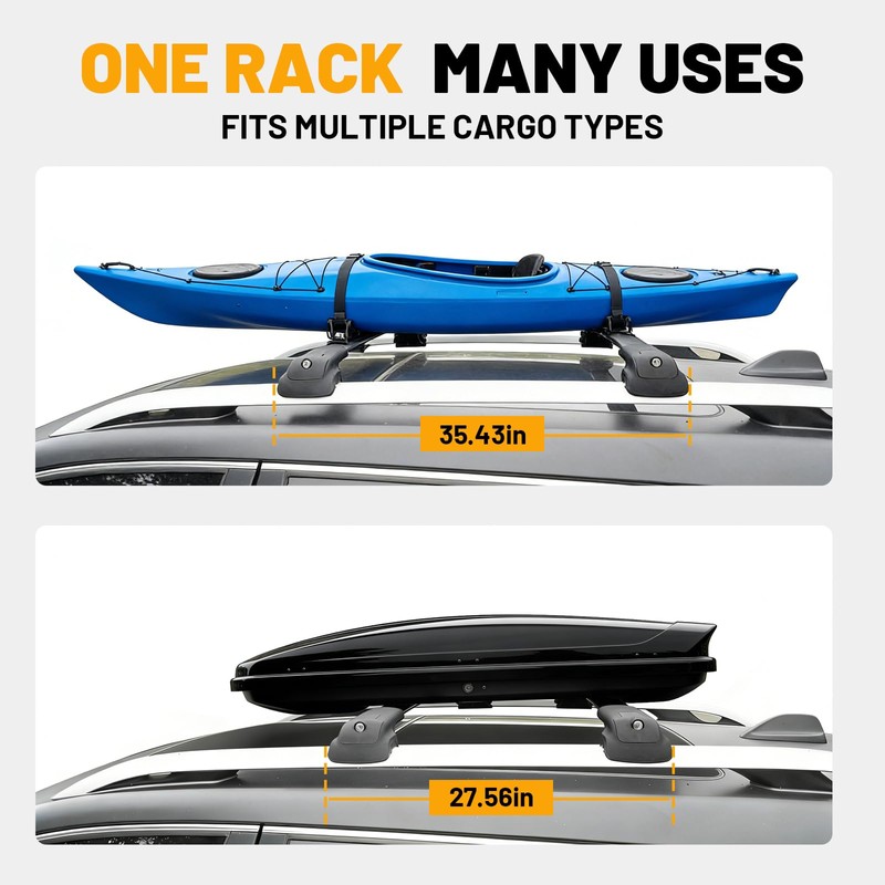 Lockable Roof Rack Cross Bars Compatible with KIA Carnival and