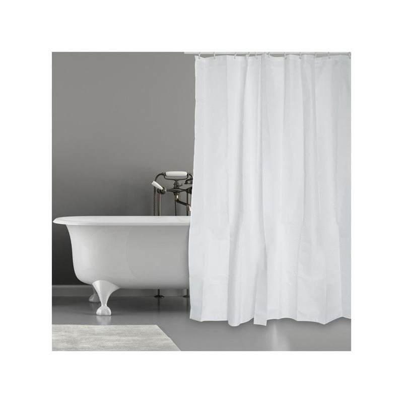 MSV White Polyester Shower Curtain 120 X 200