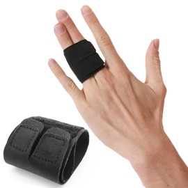 YAZANY Finger Splint Breathable Finger Support,Adjustable Elastic Wraps FingerSleeve,Sports Aid Fingers Splints for Arthritis Broken Strained Sprained Swollen Fingers Tendinitis (Black/M)