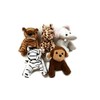 Suede Jungle/Zoo Animals, Assorted Suede Plush Jungle Animals (12 Piece