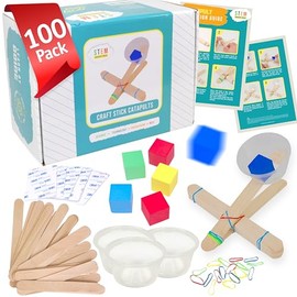 Catapult Kit, 100-Pack – Build 100 Mini Catapults, Complete STEM Project Kit for Classrooms and Groups, Ages 8+