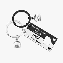 Ximalun Our First Home 2025 Keyring Set Housewarming Gifts New Home Gift Idea New House Gift New Home Owners Gift First Home Gifts for Women Men Couples Friends Family