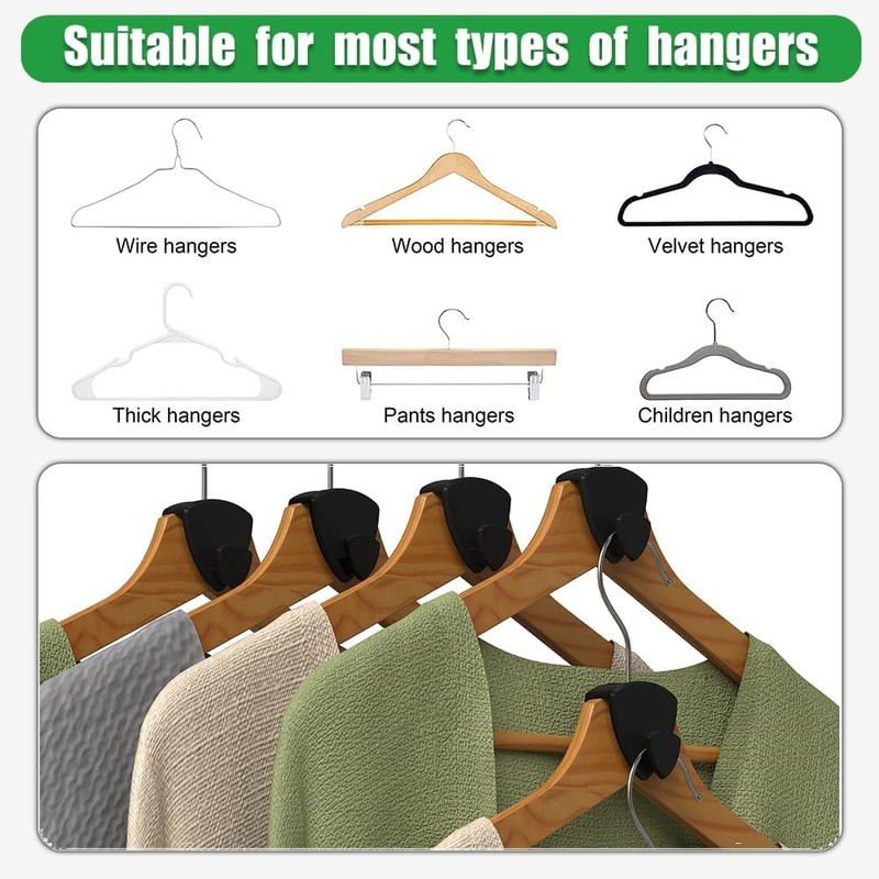 30 Pcs Clothes Hanger Connector Hooks, Space Saving Hanger Hooks,