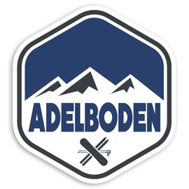 2 x 10cm Adelboden Switzerland Vinyl Stickers Ski Travel Luggage Sticker #31240 (10cm Tall)