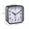 Tinload Small Battery Operated Analog Travel Alarm Clock Silent Non