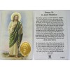 Prayer Card ST Jude Gold Foil Medal & Highlights