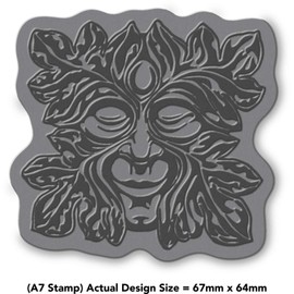 'Green Man' Rubber Stamp - Unmounted Design for Crafting & Scrapbooking, A7 (RS00011828)