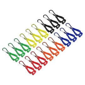 PATIKIL Glove Clips, Pack of 18 Glove Holder Clip Glove Belt Holder Work Gloves Gripper Helmet Holder for Construction Workers, Multicoloured