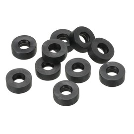PATIKIL M6 Rubber Flat Washer, 10 Pack 6mm ID 12mm OD 4.5mm Thick Sealing Spacer Gasket Ring for Faucet Pipe Water Hose Fastener Bolt, Black