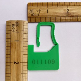 Numbered Security Plastic Padlocks Seals Small Disposable Tags Green 100pcs per Order