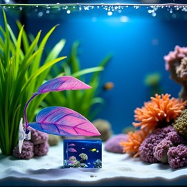 Jowxsx Purple Betta Hammock - Betta Leaves | Simulated Aquarium Decorations Betta Bed | Fish Leaves| Tank Decor, for Flounder, Clownfish, Guppy| Vivid Suction Cup Mounted Betta Fish Aquarium Plants