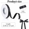 Polka Dot Ribbon 3/8 Inch 25 Yards Black and White