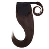 MY-LADY Ponytail Extension Human Hair 20 Inch Dark Brown Wrap