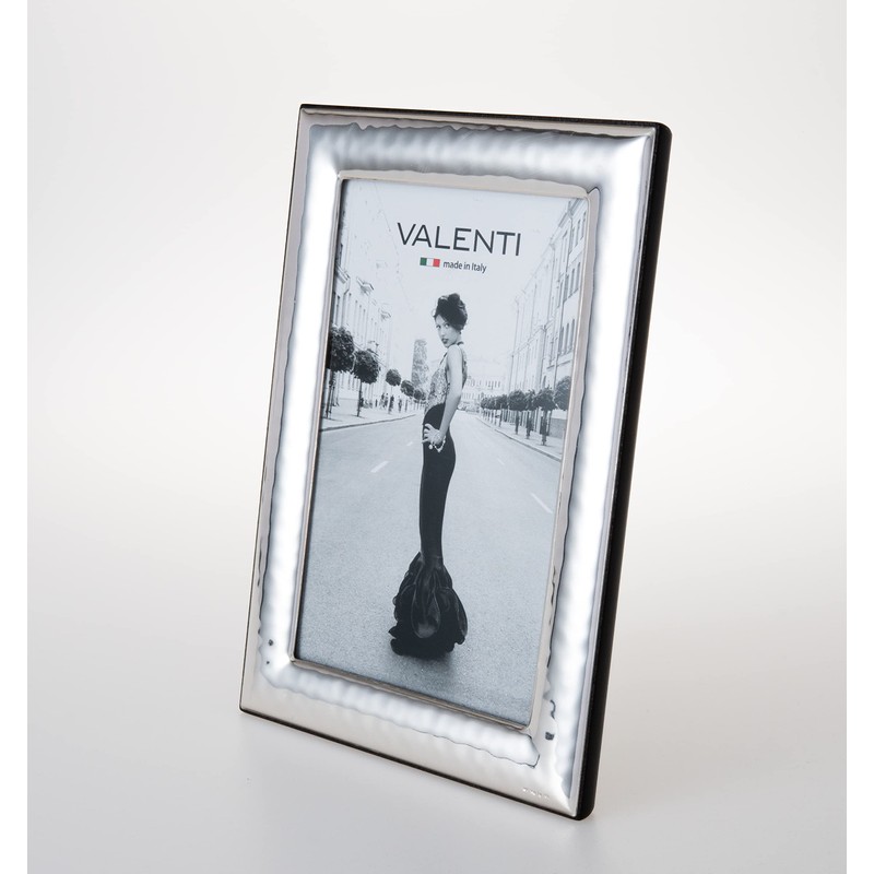Valenti&Co Shiny Silver Hammered Photo Frame 10x15cm Ideal for Wedding