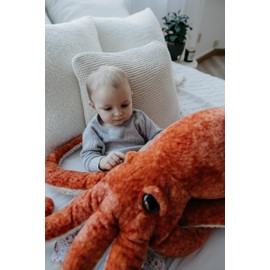 The Petting Zoo Pacific Red Octopus Stuffed Animal Plushie, Gifts for Kids, Wild Onez Ocean Animals, Jumbo Octopus Plush Toy 24 inches
