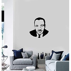 Vinyl Decal Wall Sticker Mural Martin Luther King Portrait Silhouette Unique Gift (g075) Black