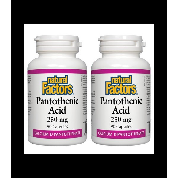 Natural Factors [2 FOR DEAL] Pantothenic Acid 250 mg, 90