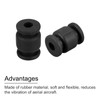 sourcing map Anti-Vibration Shock Absorption Damping Rubber Balls M3.5x13mm for