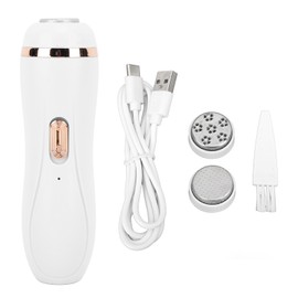 Electric Pedicure Tool Effective Multi Purpose with 1 Brush 2 Replacement Parts Foot Deadskin Remover for Trimming Nails Sharpening Cuticles White