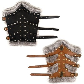 Medieval Viking Bracers, Medieval Wrist Guards, Faux Leather Arm Guards, PU Leather Medieval Bracers, Knight Gauntlets, Viking Bracers for Men Women, Vintage Renaissance Arm Guards, Viking Arm Band,