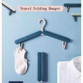 Forieru 2 perchas plegables para ropa, estante de secado plegable portátil. El estante de secado es ligero y adecuado tanto para el hogar como para viajes. (Azul)