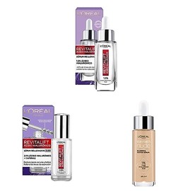 L'Oreal Paris Serum Facial Anti Arrugas Acido Hialuronico Revitalift L'Oreal Paris + Serum de Ojos Anti Líneas de Expresión Revitalift, 20 ml + Serum rellenador con color y ácido hialurónico