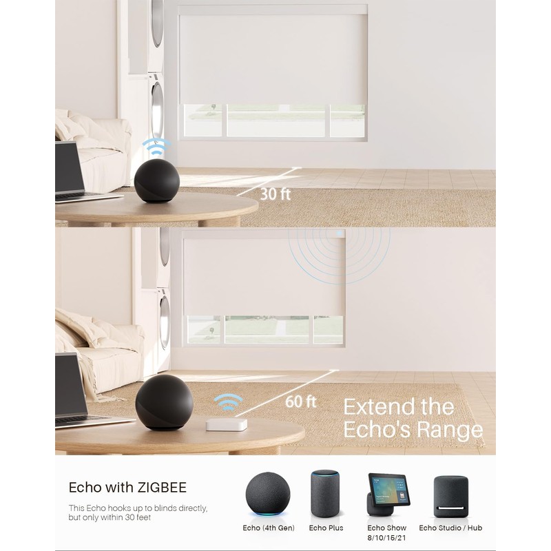 JaeJaes Smart Hub for Alexa Motorized Zebra Shades Smart Gateway,