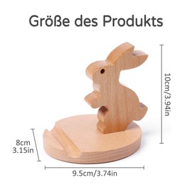 Esoes Animal Cell Phone Stand, Wooden Cell Phone Holder, Desktop Phone Stand, Cute Desktop Phone Holder, Animal Tablet Holder, Smartphone Stand, Creative Table Decoration (Rabbit)