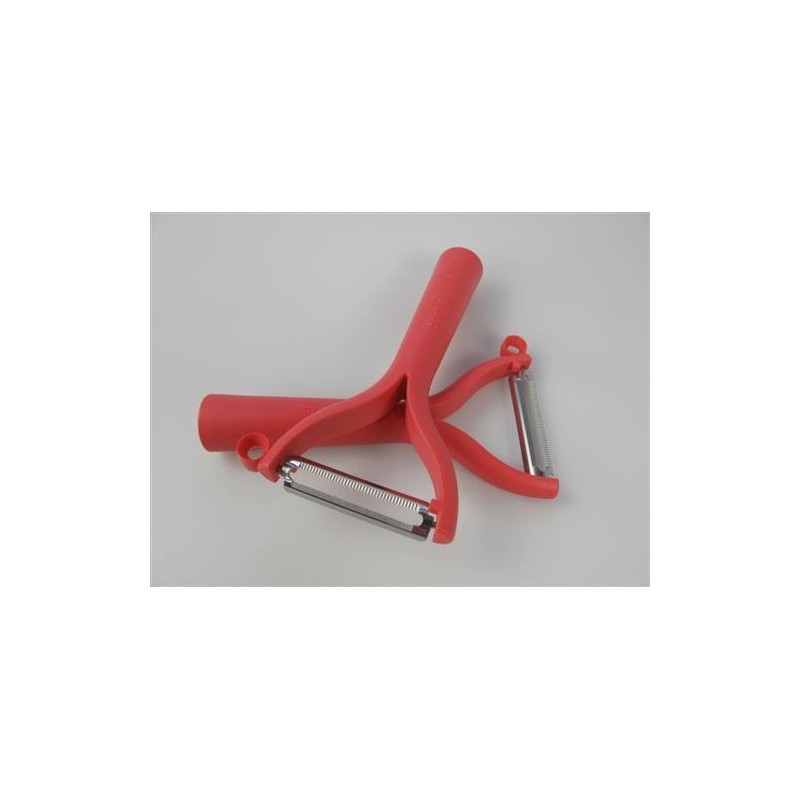 TUPPERWARE P22963 Universal Peeler (2) Red D119 Serrated Edge Flat