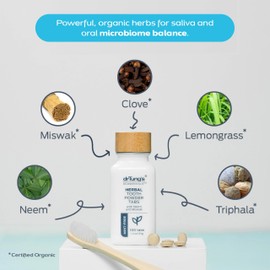 DrTungâ€™s Herbal Toothpaste Tablets - Fluoride Free Toothpaste Tabs, Travel Size Toothpowder Tabs, TSA Compliant, Toothpowder Tabs, Vegan, Non-GMO, Chewable Tablets - Mint-Free (100 Tabs)