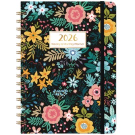 2026 Planner - Calendar/Planner 2026, JAN 2026 - DEC 2026, 6.3" x 8.4", 2026 Planner Weekly and Monthly with Tabs, Hardcover + Back Pocket + Thick Paper + Twin-Wire Binding