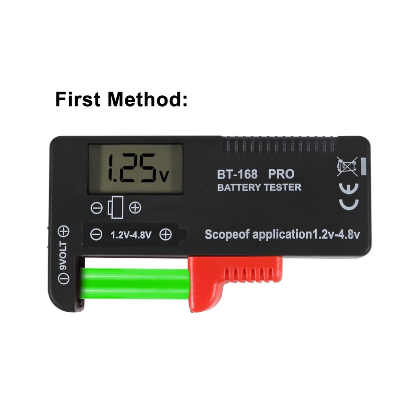 UMLIFE 2 Pack Battery Tester，Digital LCD Universal Battery Tester (Model: