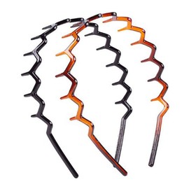 2PCS Plastic Sharks Tooth Hair Comb Headband Hair Hoop Women Girls Hair Accessory (1 Black +1 Brown Color) (A#)
