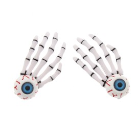 Zac's Alter Ego Pair of Skeleton Hand Eyeball Hair Clips