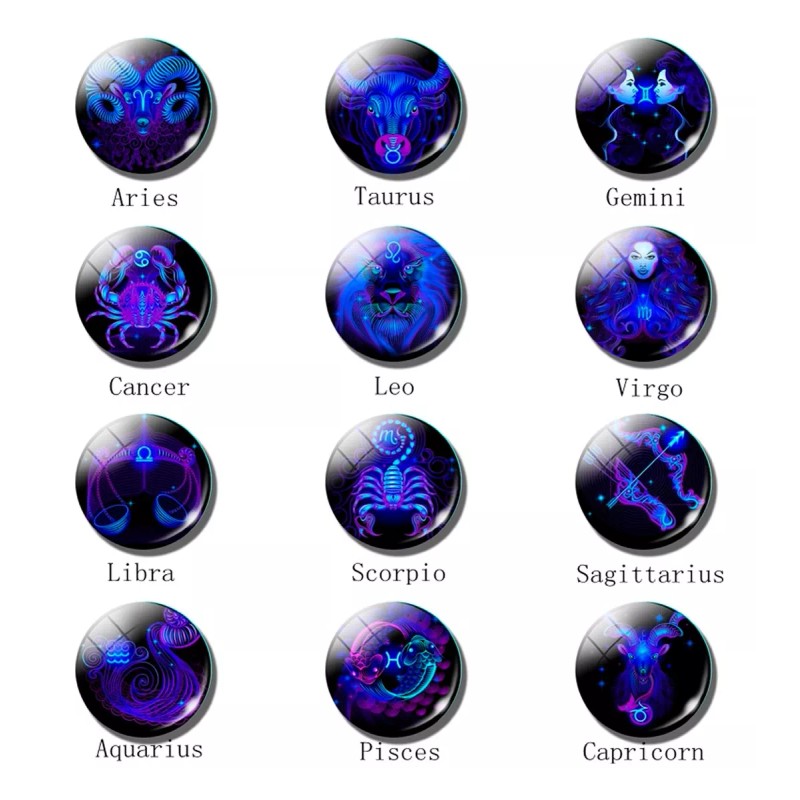 TCI Imports Llavero Signo Zodiacal Horóscopo 12 Constelaciones