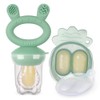 Haakaa Fresh Food Feeder with Mini Nibble Tray, Lavender/Pea Green
