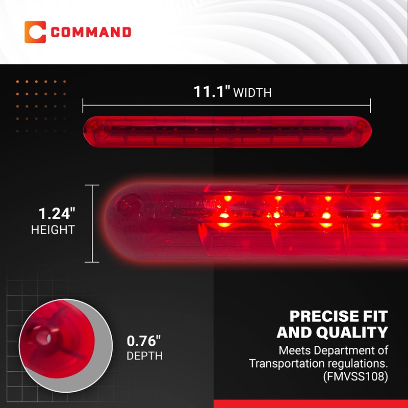 Command Electronics 12V LED Surface Mount Third Brake Light –