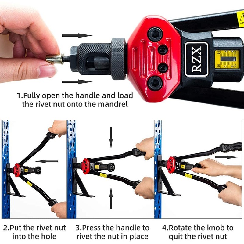 RZX 16" Rivet Nut Tool, Professional Rivet Nut Tool Setter