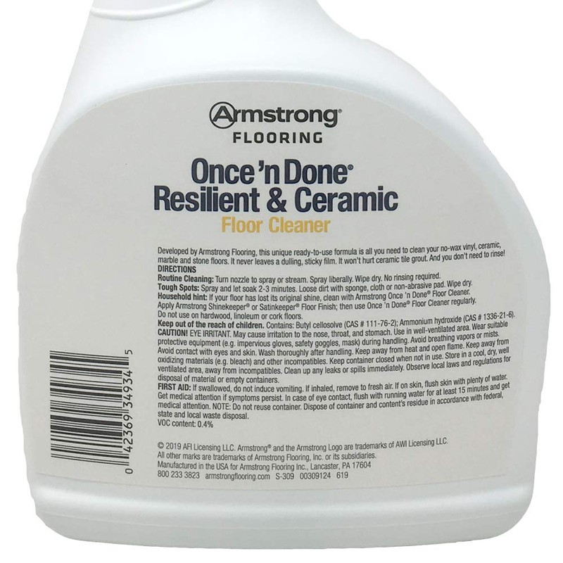 Armstrong Once 'N Done Resilient & Ceramic Floor Cleaner Spray