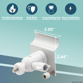 NACETURE Vinyl Siding Mount Compatible with Blink Camera Outside with 360° Swivel & 90° Tilt Adjustment- Outdoor Camera Mount No Drill or Hole Needed- Weatherproof Vinyl Siding Hooks (2)