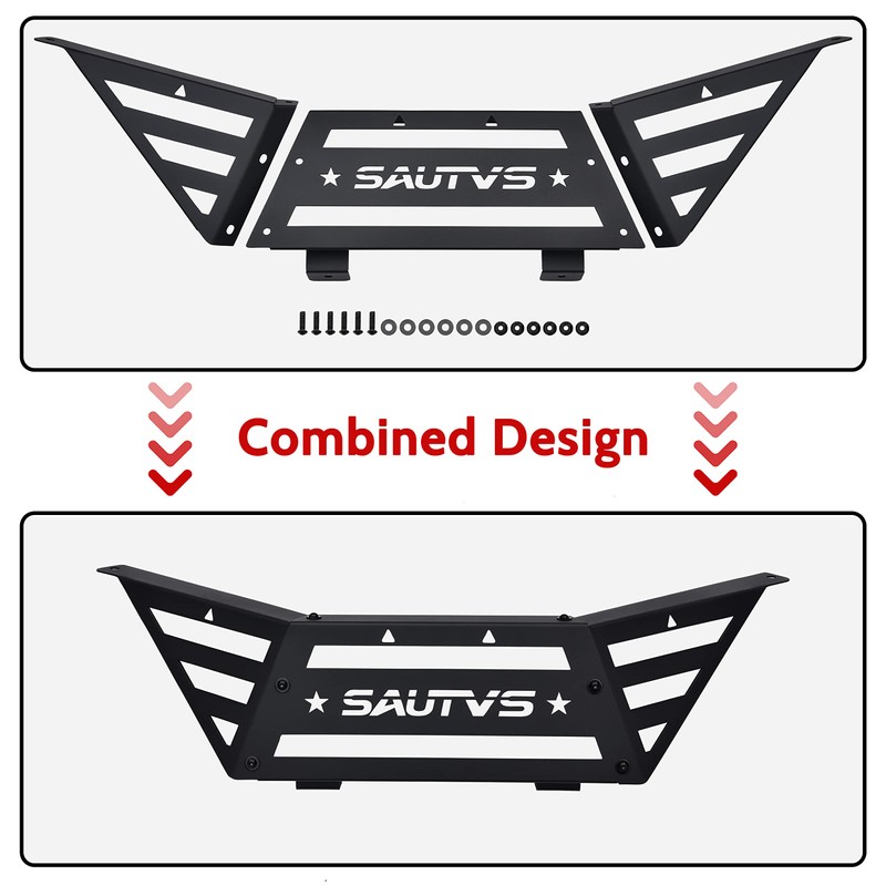 SAUTVS Rear Cargo Bed Extender Tailgate for Polaris RZR PRO