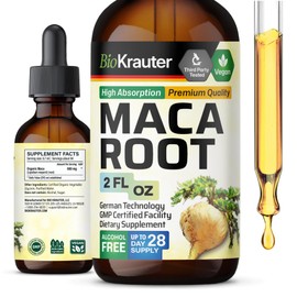 Maca Root Liquid Drops - Organic Maca Root Tincture - Natural Energy and Stamina Booster for Women & Men - Vegan, Sugar & Alcohol Free Extract 2 Fl.Oz.