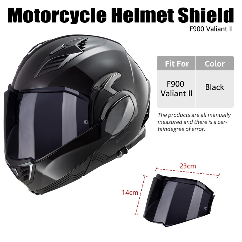 MXJ Gear Valiant II Visor Face Shield Replacement For Valiant