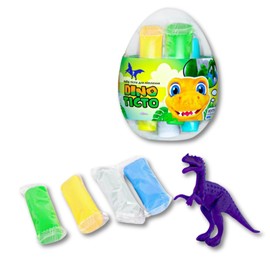 Play Dough Set Lovin Dino, 4 pcs of Colour Dough, Craft Kits for Kids - Arts and Crafts for Kids - Colour Dough Modelling and Sculpting Playdough Set - Ideal Creative Activity Kit for Children