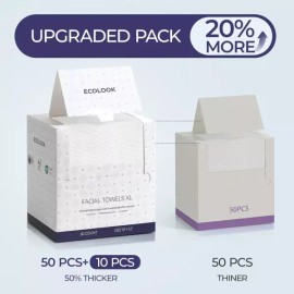 ecolook 에코룩 일회용 페이스 타월 XL-60 카운트 업그레이드 두꺼운 울트라 소프트 클린 10 x12 및 90 GSM 민감한 [3 Pack (36 Count)] Eco-Look Disposable Face Towel XL-60 Count Upgraded Thick Ultra Soft Clean 10 x12 and 90 GSM Sensitive [3 Pack (36 Count)]